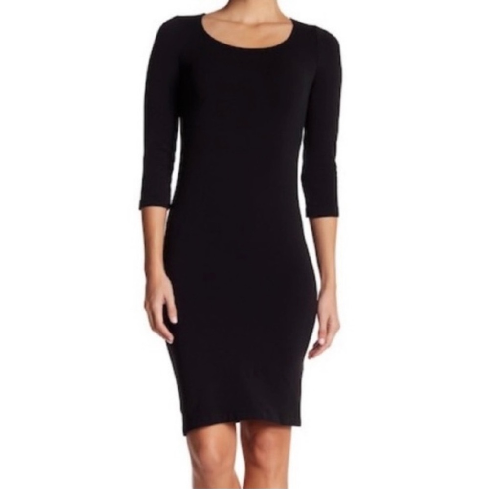 Wolford Barcelona Black 3/4" Sleeves Bodycon Dress Size S